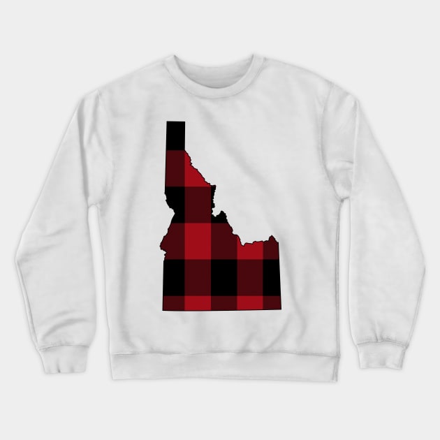 Idaho in Red Plaid Crewneck Sweatshirt by somekindofguru